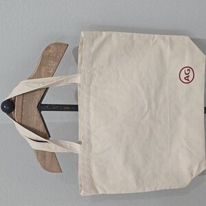 AG Jeans Beige Cream Canvas Tote Bag